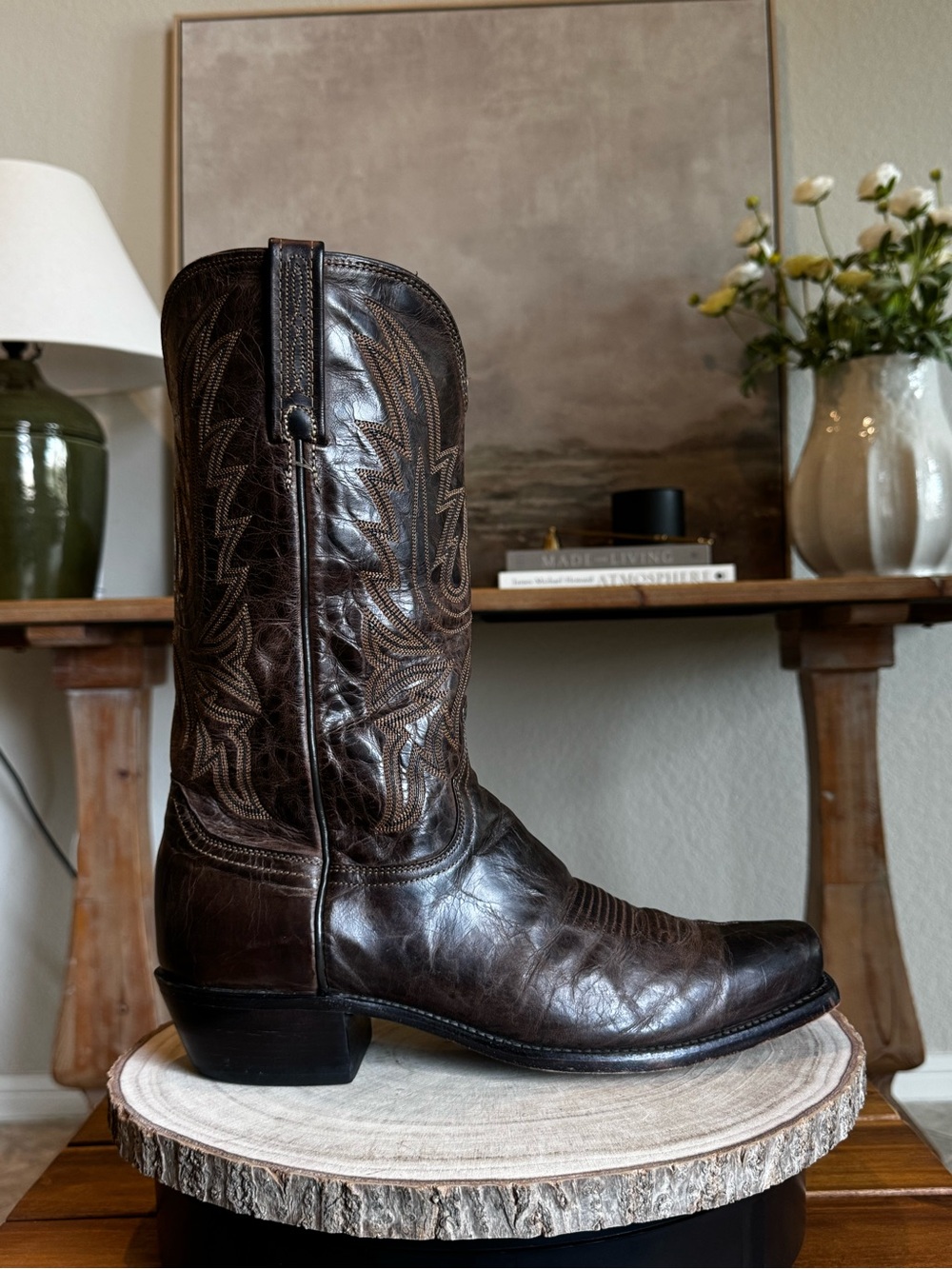 Lucchese Corbin - Chocolate Goat - 9.5D